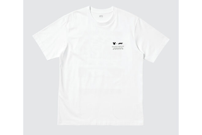 ユニクロ『ディズニー x F1 UT』 MEN（ホワイト／商品番号：489150）／フロント