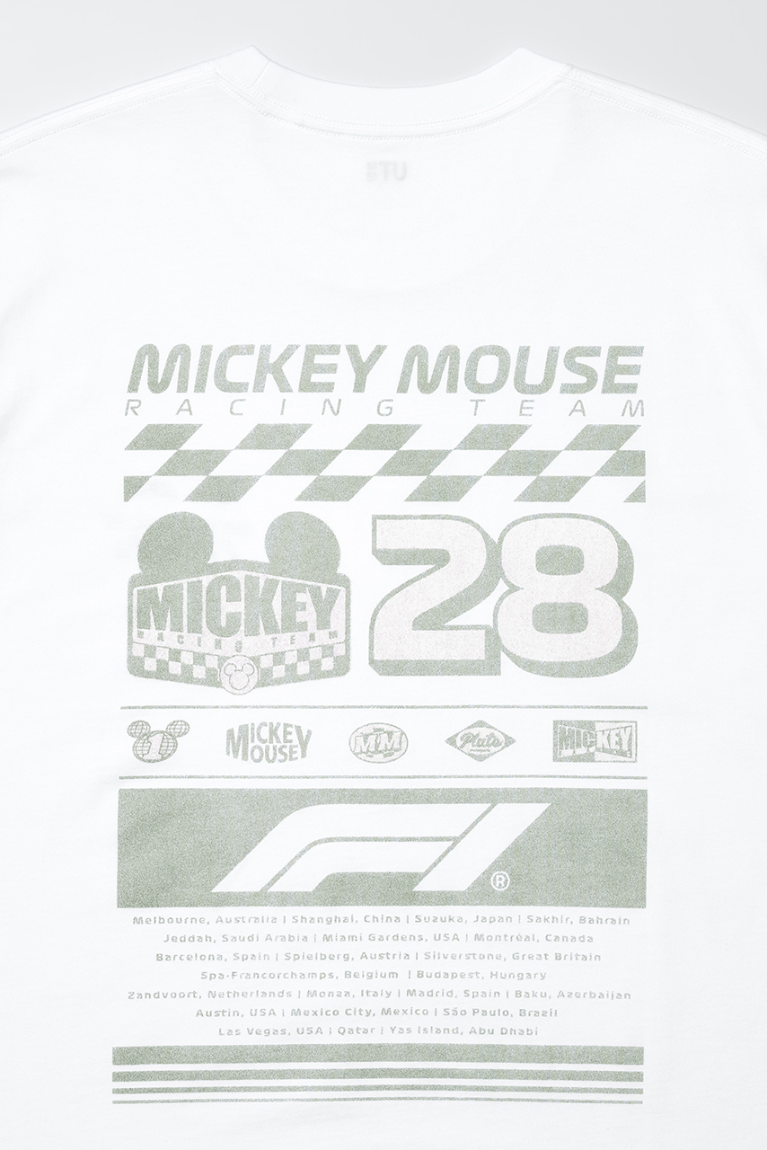 ユニクロ『ディズニー x F1 UT』 MEN（ホワイト／商品番号：489150）／バック