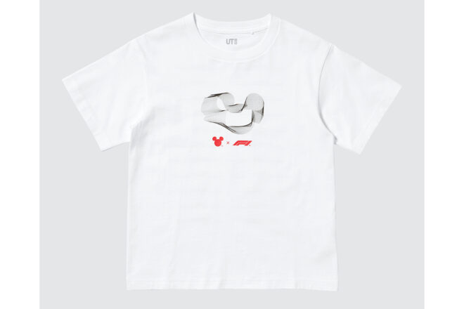 ユニクロ『ディズニー x F1 UT』 KID（ホワイト／商品番号：488911）／フロント
