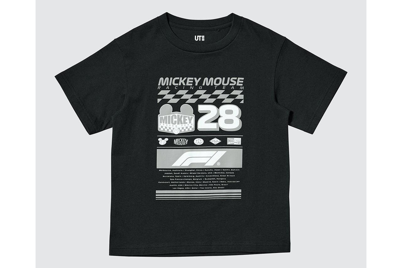 ユニクロ『ディズニー x F1 UT』 KID（ブラック）／フロント