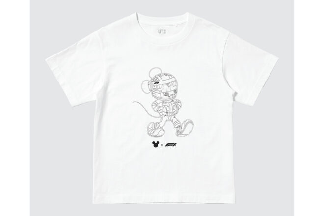 ユニクロ『ディズニー x F1 UT』 KID（ホワイト／商品番号：489184）／フロント
