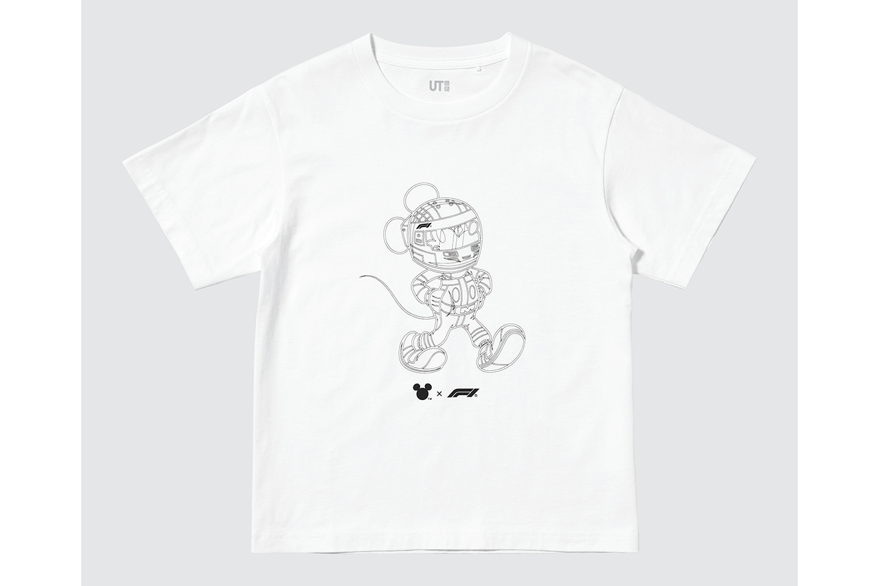 ユニクロ『ディズニー x F1 UT』 KID（ホワイト／商品番号：489184）／フロント
