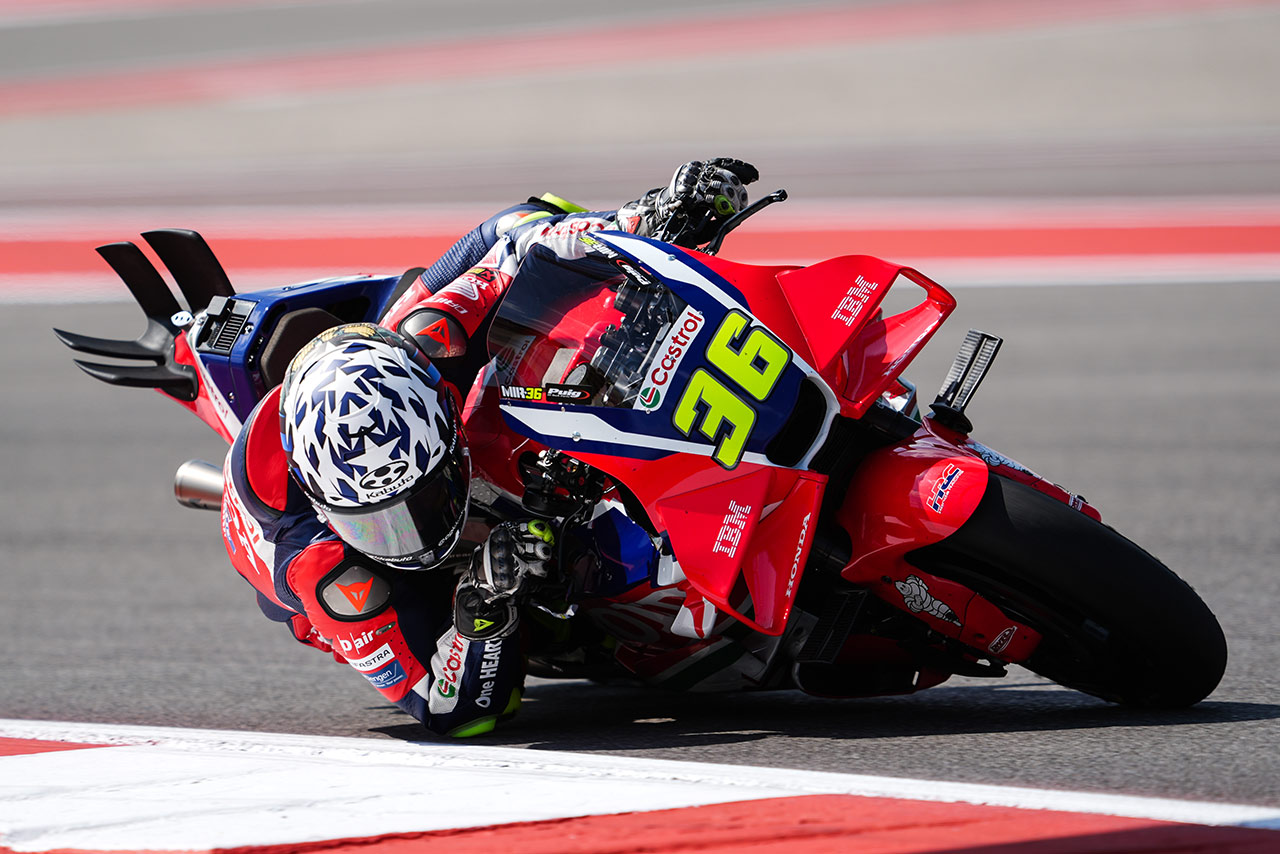 初日9番手マリーニ、あわや転倒で「あの瞬間は完全に横を向くほどだった」ミルは0.032秒差でQ2逃す／第3戦アメリカズGP