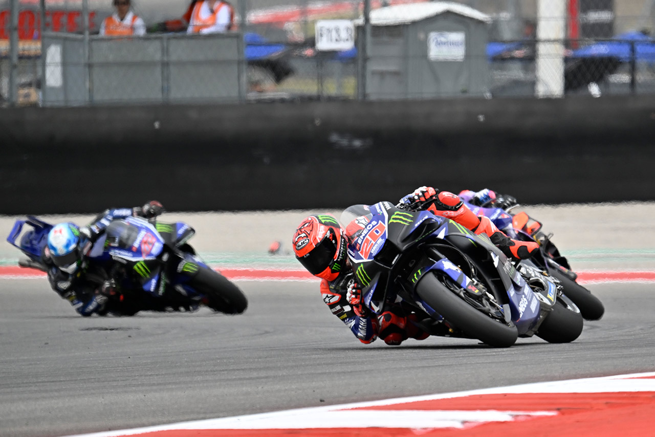 ヤマハ、サバイバルのスプリントで両者完走。クアルタラロは予選で「ちょっと不思議なクラッシュ」／第3戦アメリカズGP