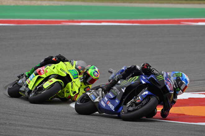 ヤマハ、サバイバルのスプリントで両者完走。クアルタラロは予選で「ちょっと不思議なクラッシュ」／第3戦アメリカズGP