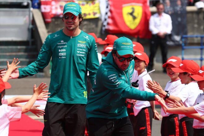 ランス・ストロールとフェルナンド・アロンソ（アストンマーティン）