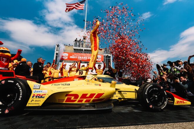 王者パロウ、タイヤ戦略と安定したペースで今季2勝目。猛追ルンガーを振り切りバーバーを制す／インディカー第4戦