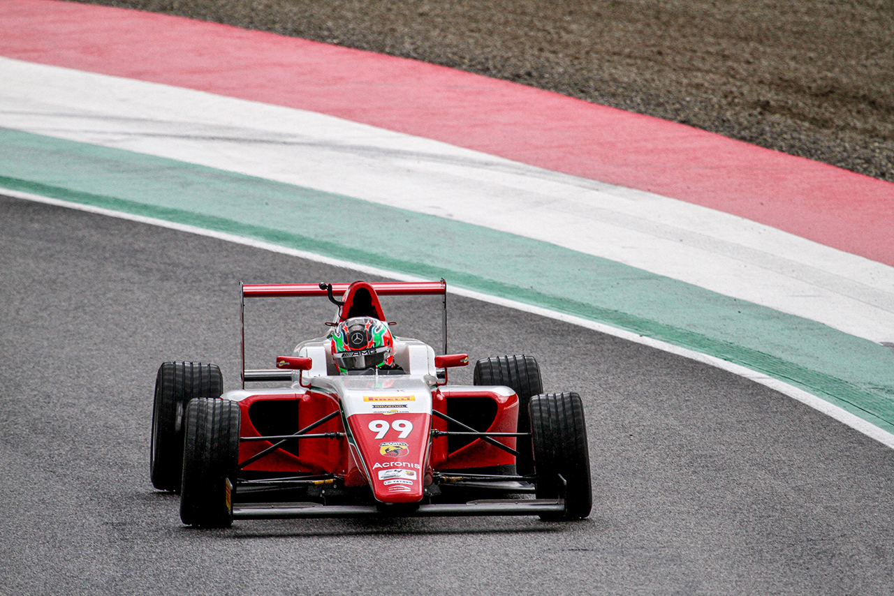 2021年のイタリアF4に参戦するアンドレア・キミ・アントネッリ（15歳／プレマ・レーシング）／タトゥースF4-T014＆アバルト製1.4リッター直列4気筒エンジン