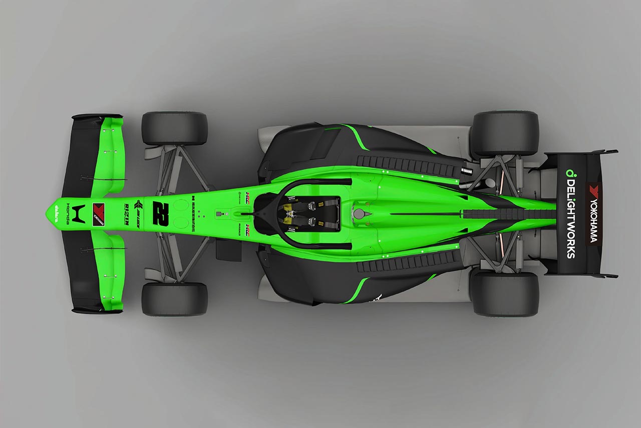 DELiGHTWORKS RACINGがスーパーフォーミュラ参戦体制とカラーリングを発表「全身全霊をかけて走る」松下信治も意気込み