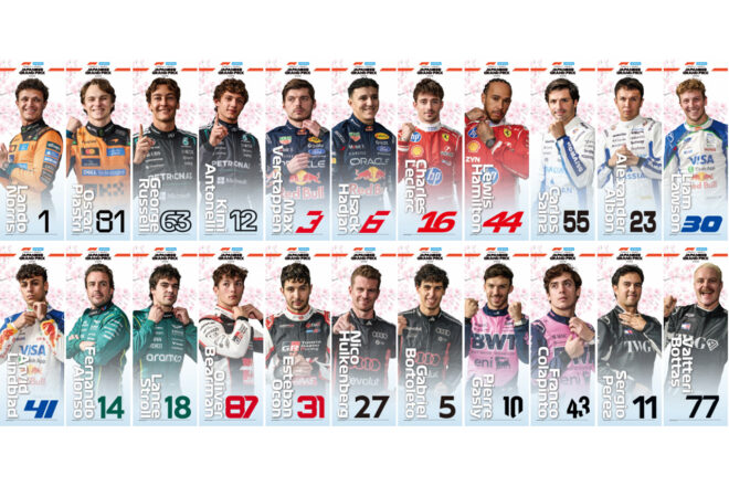 2026年F1第3戦日本GP開催中の鈴鹿サーキットを彩ったF1ドライバー応援のぼり