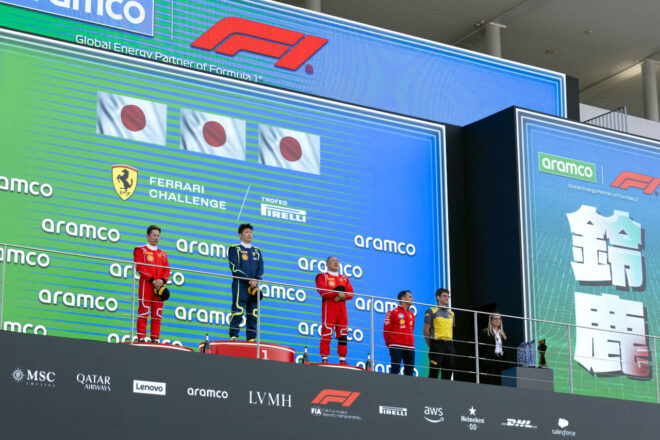 フェラーリ・チャレンジ・ジャパン2026開幕。32台の『296チャレンジ』がF1日本GPの鈴鹿で熱いバトルを展開