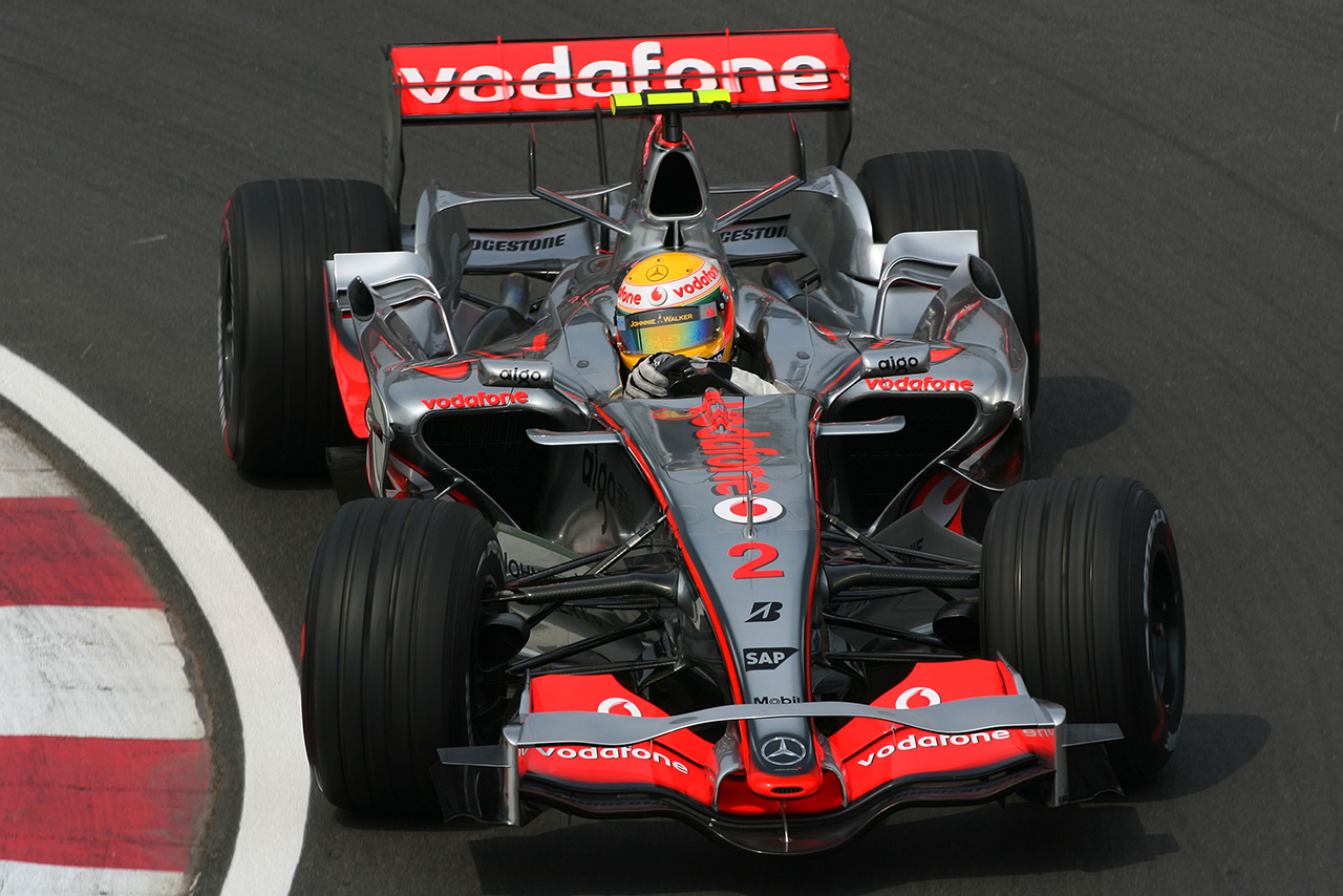 2007年F1第6戦カナダGPで初優勝を飾ったルイス・ハミルトン（マクラーレン）