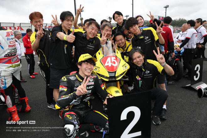 2位表彰台を獲得した長島哲太（DUNLOP Racing Team with YAHAGI）／2026全日本ロード第1戦もてぎ JSB1000 決勝