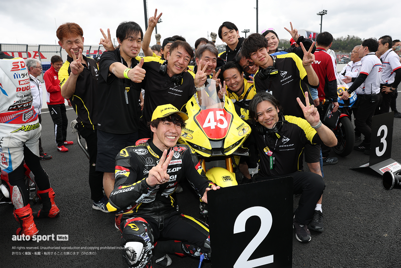 2位表彰台を獲得した長島哲太（DUNLOP Racing Team with YAHAGI）／2026全日本ロード第1戦もてぎ JSB1000 決勝