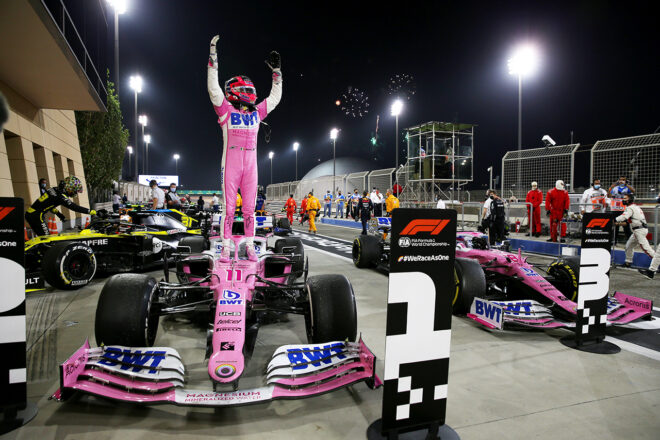 2020年F1第16戦サクヒールGPでF1初優勝を記録したセルジオ・ペレス（レーシングポイント）