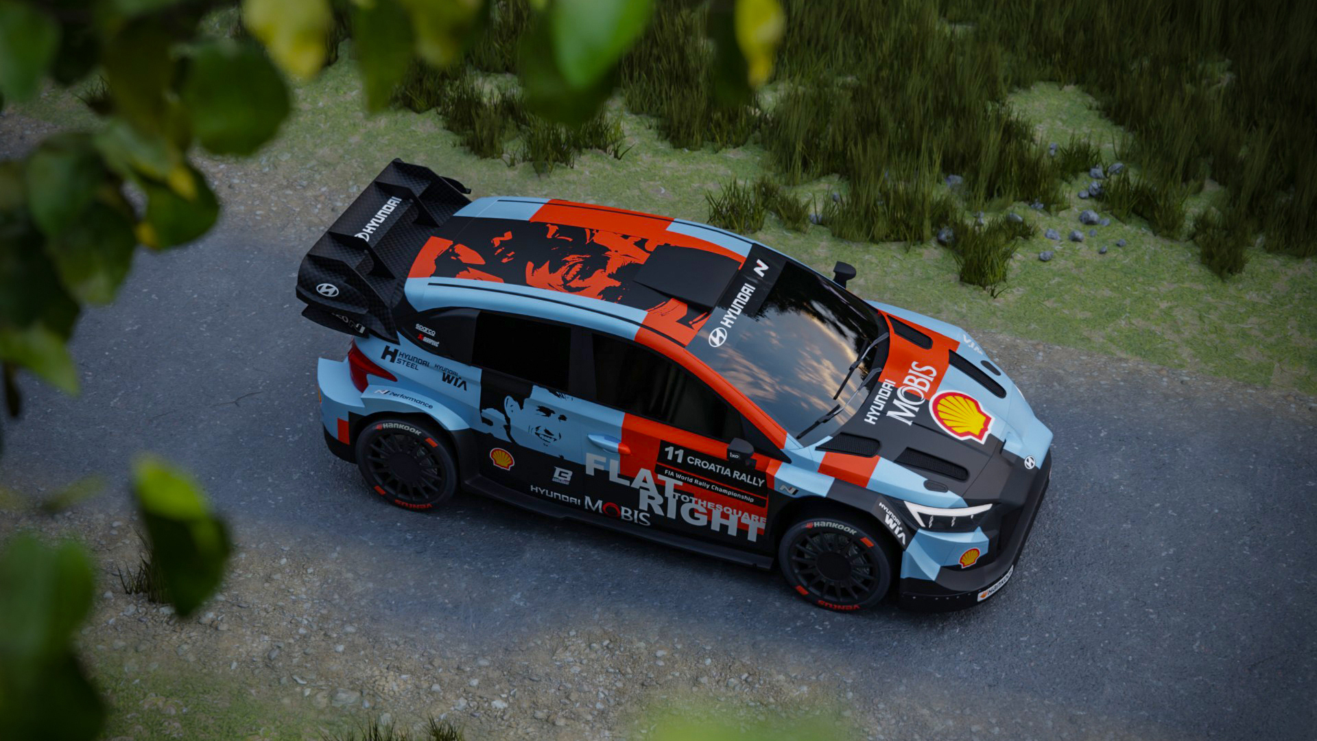 クロアチア・ラリーで使用される特別リバリー（ヒョンデi20 Nラリー1）