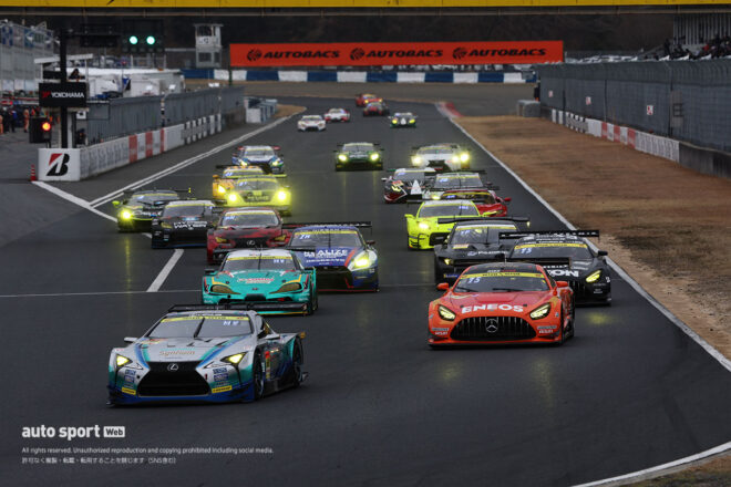 2026スーパーGT岡山公式テスト　GT300クラスのスタート練習