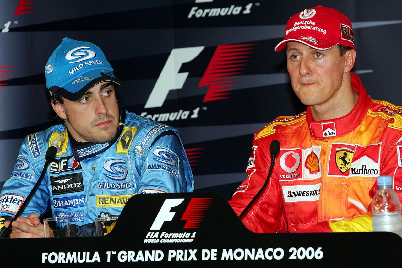 フェルナンド・アロンソ（ルノー）＆ミハエル・シューマッハー（フェラーリ）