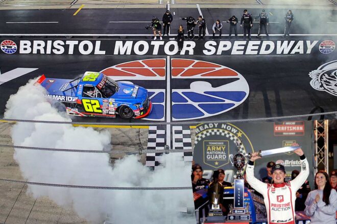 ポール発進ライアン・ブレイニーを0.055秒差で撃破。タイ・ギブスが待望のカップ初優勝／NASCAR第8戦