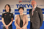Juju、小池百合子都知事、フォーミュラE CEOが東京都庁で会見「真夏の夜の熱戦を楽しみに」とレースをPR