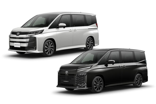 トヨタのミニバン『ノア』『ヴォクシー』がハイブリッドに統一。新意匠で5月発売へ