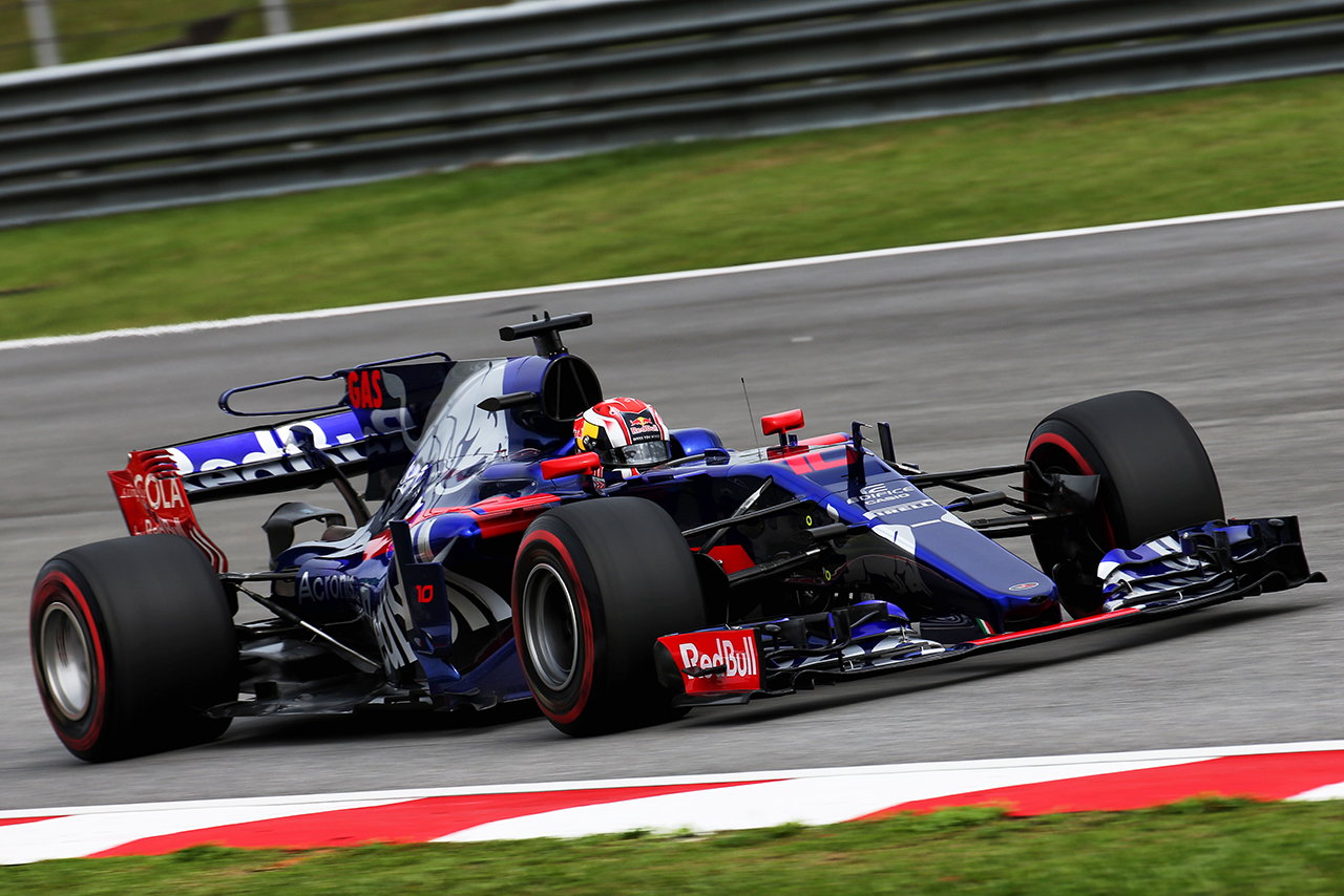 2017年F1第15戦マレーシアGPでF1デビュー戦を迎えたピエール・ガスリー（トロロッソ）