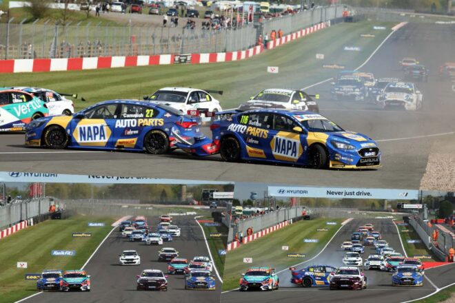 史上初の予選ヒートで新型メルセデスA35が歴史的勝利。決勝レース1も新型アウディが制覇／BTCC開幕戦