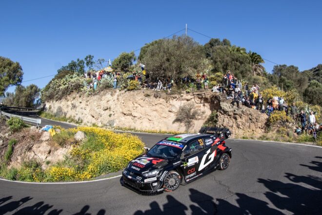 2025年大会の様子　エルフィン・エヴァンス／スコット・マーティン（トヨタGRヤリス・ラリー1）