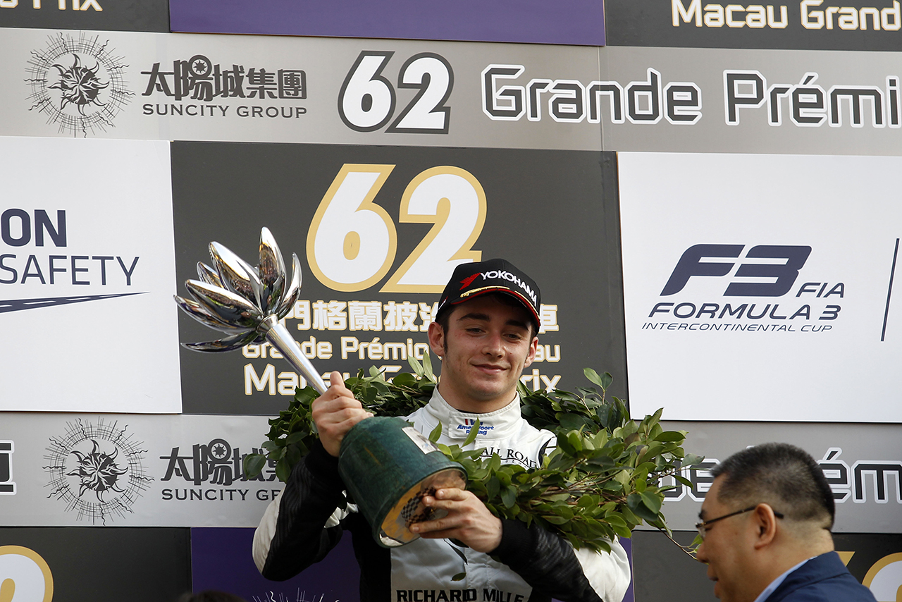 2015年第62回マカオF3GPで2位となったシャルル・ルクレール（VAR）
