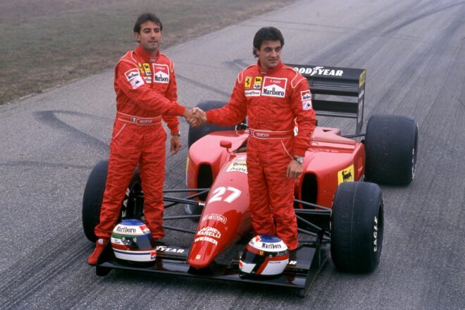 イバン・カペリとジャン・アレジ（フェラーリF92A）