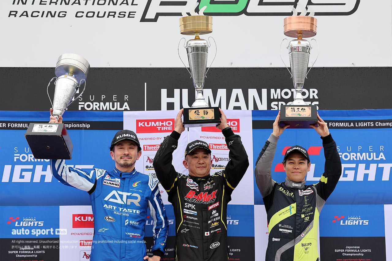 全日本スーパーフォーミュラ・ライツ選手権第5戦オートポリスはウエットのバトルを制したエヴァン・ジルテールが制し今季2勝目