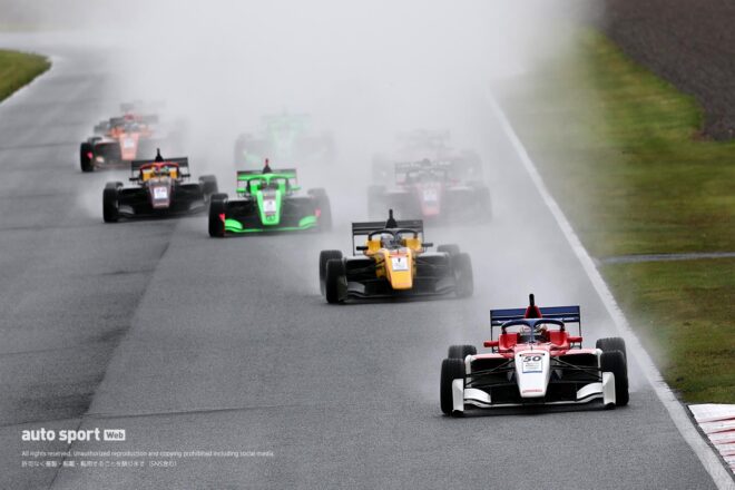 全日本スーパーフォーミュラ・ライツ選手権第5戦オートポリスはウエットのバトルを制したエヴァン・ジルテールが制し今季2勝目