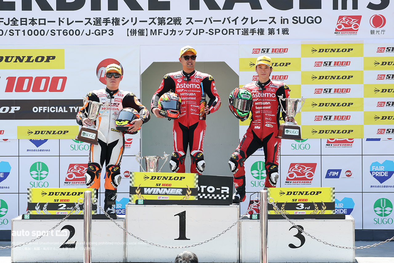 ポディウムの様子／2026全日本ロード第2戦SUGO ST1000 決勝