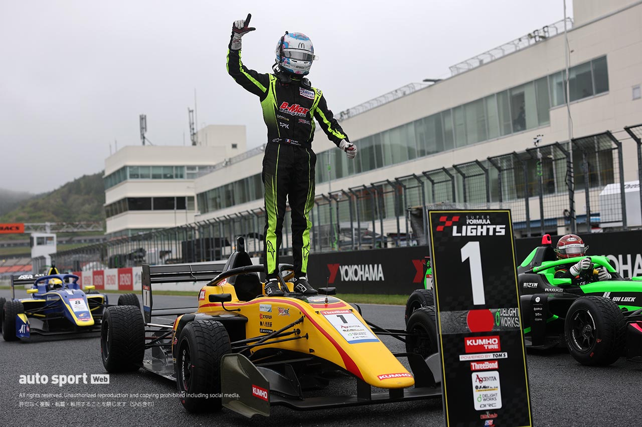 全日本スーパーフォーミュラ・ライツ選手権第6戦オートポリスは赤旗中断の荒れたレースでジルテールが逆転勝利。今季3勝目