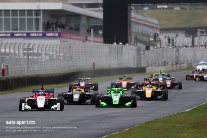 全日本スーパーフォーミュラ・ライツ選手権第6戦オートポリスは赤旗中断の荒れたレースでジルテールが逆転勝利。今季3勝目