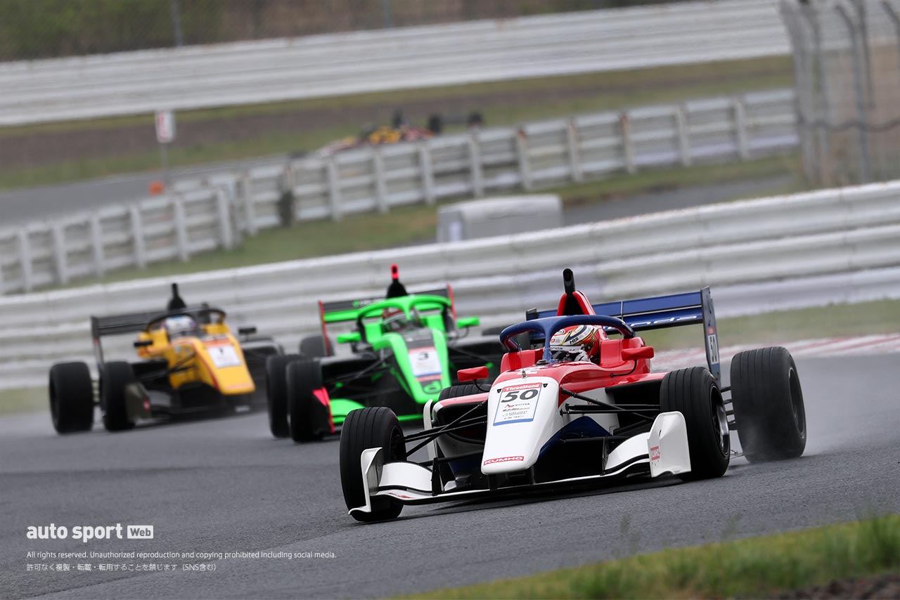 全日本スーパーフォーミュラ・ライツ選手権第6戦オートポリスは赤旗中断の荒れたレースでジルテールが逆転勝利。今季3勝目
