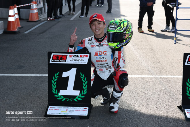 優勝した水野涼（SDG DUCATI Team KAGAYAMA）／2026全日本ロード第2戦SUGO JSB1000 レース2