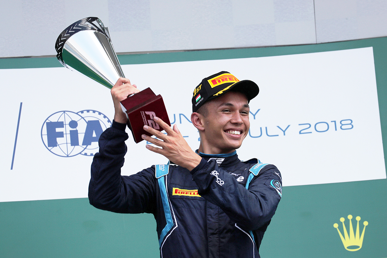 2018年FIA F2で選手権3位となったアレクサンダー・アルボン（ダムス）