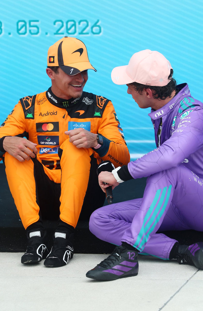 ランド・ノリス（マクラーレン）とアンドレア・キミ・アントネッリ（メルセデス）