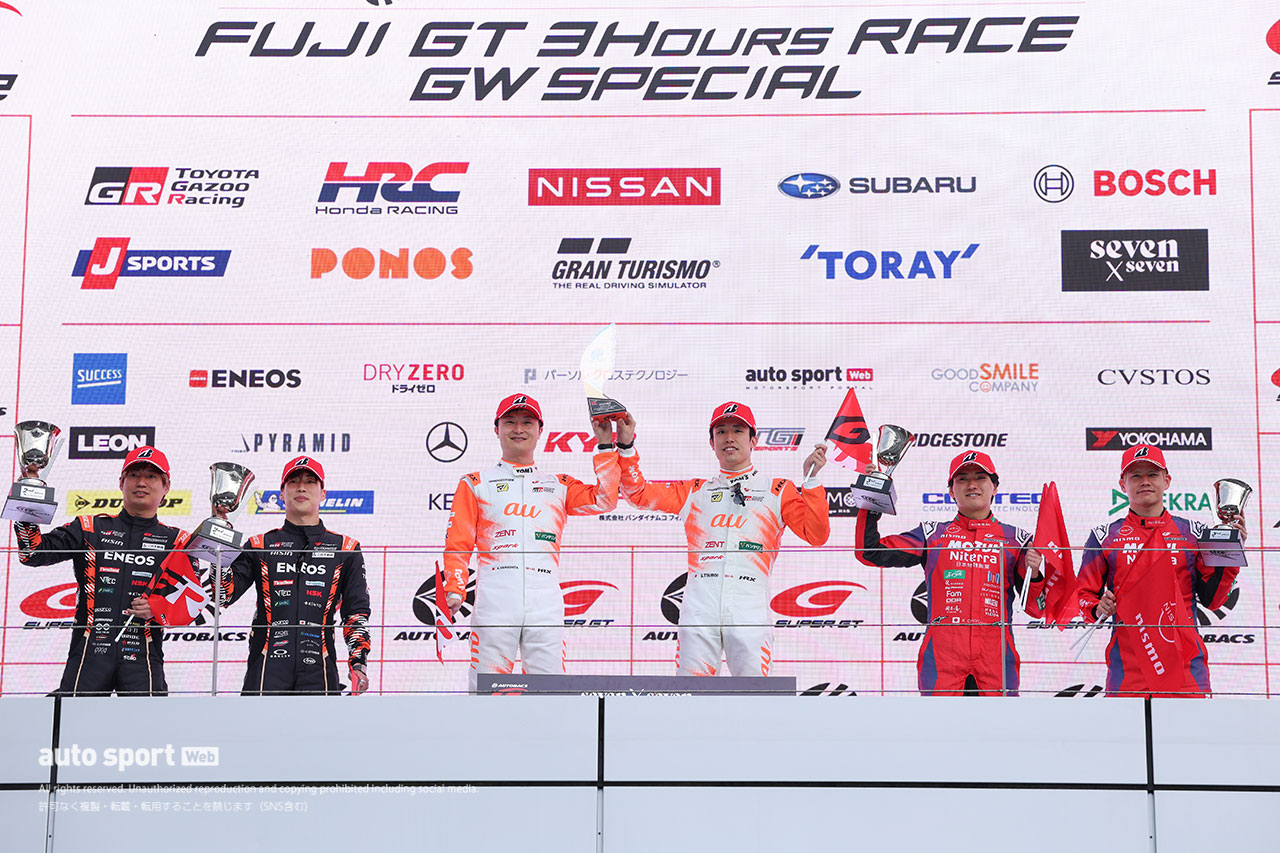 GT500クラスの表彰式　2026スーパーGT第2戦富士