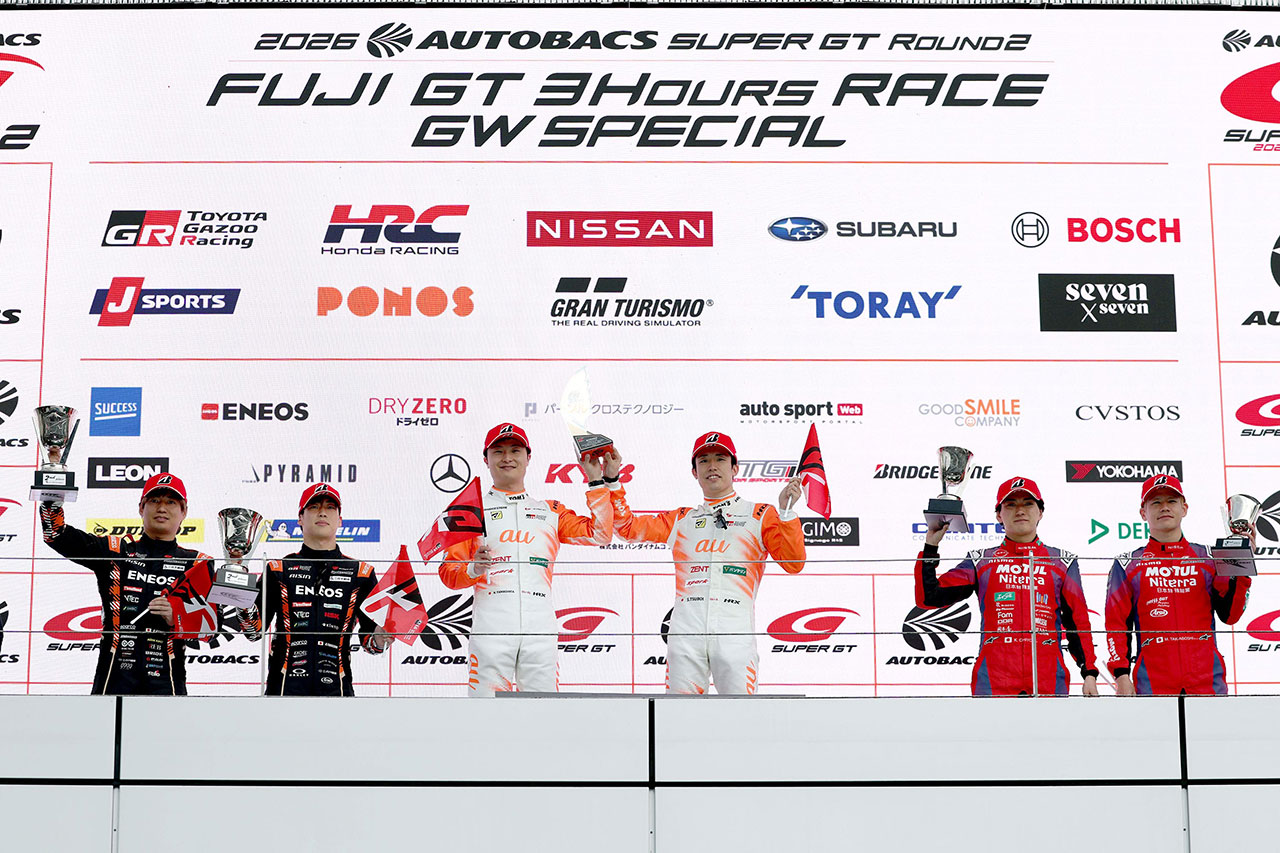 GT500クラスの表彰式　2026スーパーGT第2戦富士
