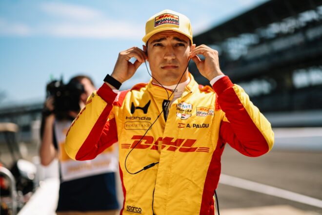 インディ500のプラクティス走行がついにスタート。連勝狙う王者パロウが初日トップ、佐藤琢磨は14番手発進