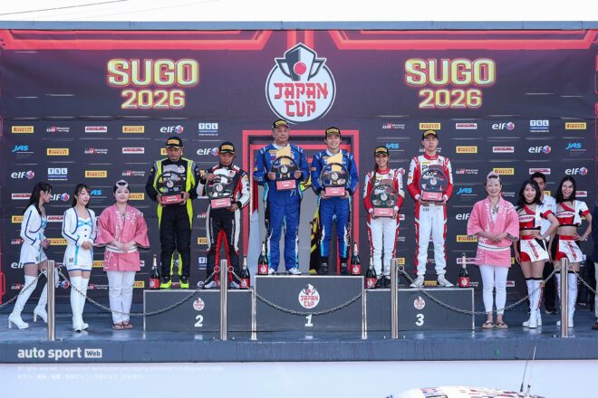 SROジャパンカップ2026年第1ラウンドSUGOはHitotsuyama with CORNES RACINGとBINGO RACING with LM corsaが優勝を飾る