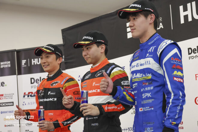難コンディションを制した岩佐「すごく難しい予選でした」。僅差の野尻が2番手、ルーキー野村は決勝へ自信【第4戦鈴鹿予選会見】