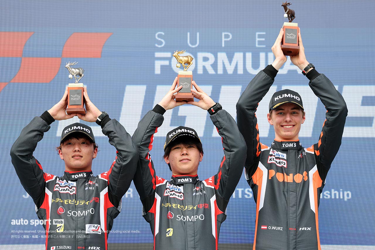 全日本スーパーフォーミュラ・ライツ選手権第8戦鈴鹿は梅垣清がポール・トゥ・ウイン。TOM’Sが表彰台独占