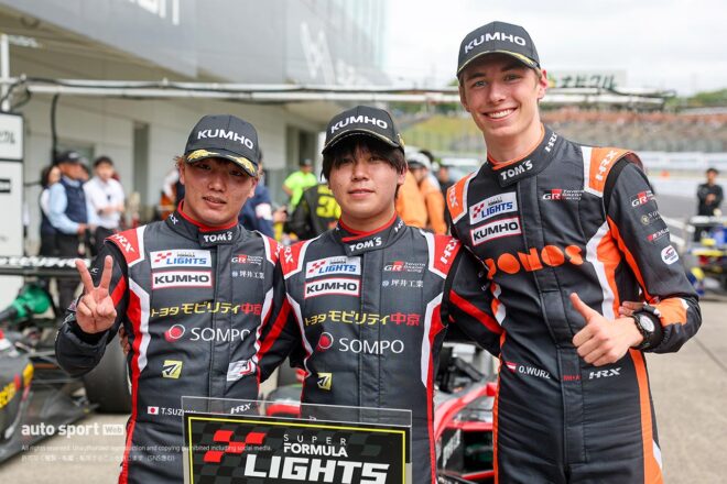 全日本スーパーフォーミュラ・ライツ選手権第8戦鈴鹿は梅垣清がポール・トゥ・ウイン。TOM’Sが表彰台独占