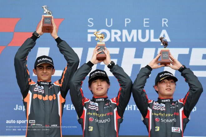 全日本スーパーフォーミュラ・ライツ選手権第9戦鈴鹿は多重クラッシュ発生も梅垣清が3連勝。TOM’Sがトップ4を占める