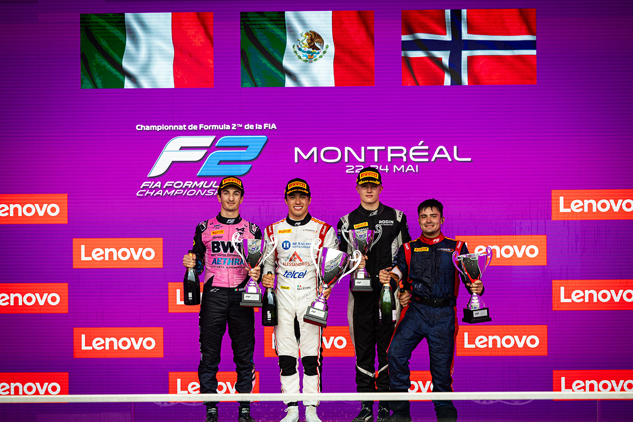 2026年FIA F2第3戦モントリオール　スプリントレース表彰式