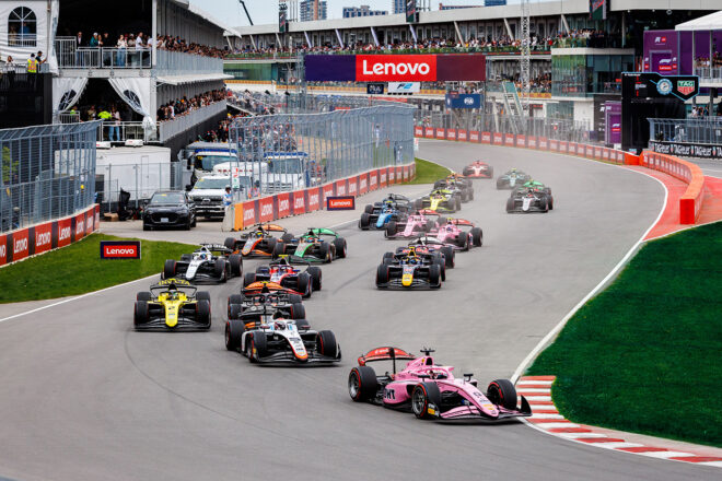 2026年FIA F2第3戦モントリオール　スプリントレースのスタート