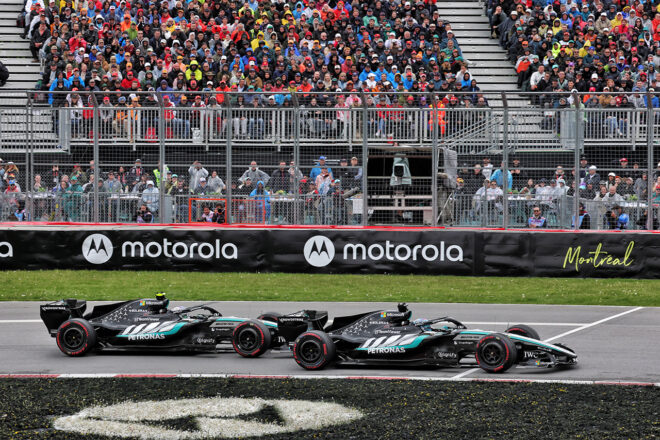 2026年F1第5戦カナダGP　ジョージ・ラッセル（メルセデス）とアンドレア・キミ・アントネッリ（メルセデス）